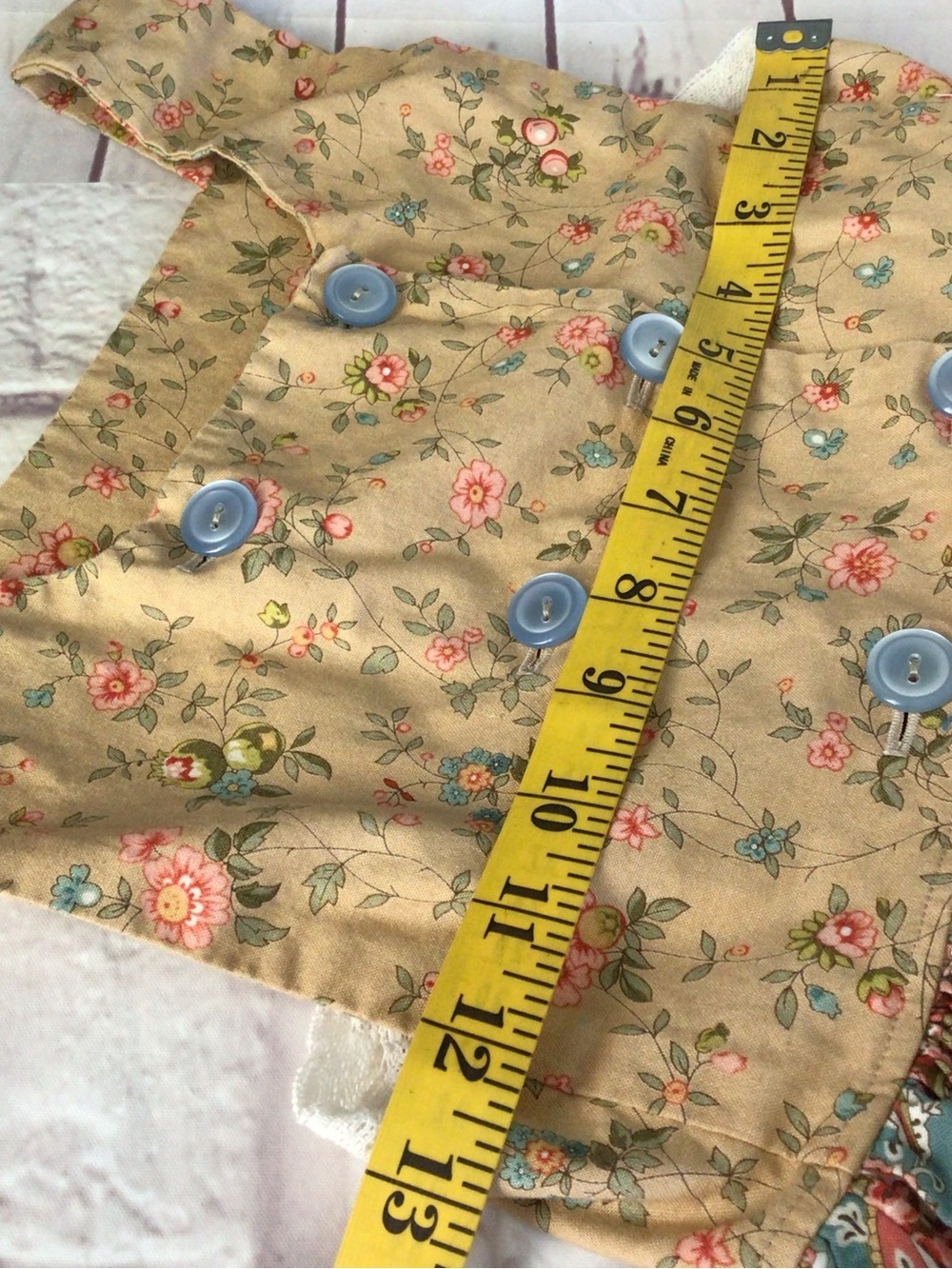 Paisley Handmade Sleeveless Little Cottage Peasant Dress - Picture 9 of 9